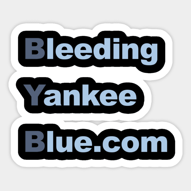 Alternate Design- Bleeding Yankee Blue Sticker by Bleeding Yankee Blue